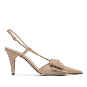 발렌티노 베이지 포인티드 토 보우 슬링백 펌프스 7W2S0MX5DDT