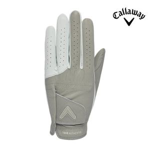 캘러웨이 옵티컬 투어 남성용 양피 골프장갑 그레이/화이트