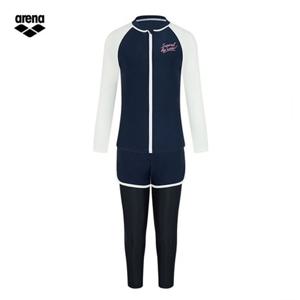 아레나 서클 A5BG1GS07 DNV (주머니백 증정) 여아동 집업 래쉬가드 세트 수영복