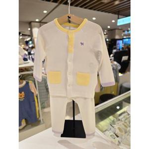 [블루독베이비] 25 FW(크림)롤리팝모달내의(45A7005411) 신생아 출산 백일 선물 조카 유아 아가옷 실내복 (