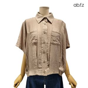 [에이비에프지]언발란스 포인트 카라넥 반팔 블라우스 APZ3HB32H