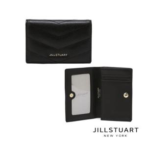 [질스튜어트] 블랙 퀼팅 소가죽 2단 카드지갑 JAWA5F100BK
