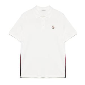몽클레어 남성 로고 패치 반팔 폴로 티셔츠 화이트 K10918A00026 89A16 034