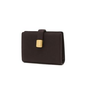 [헤지스/선물포장]버건디 H-NUT 장식 소가죽 반지갑HIWA5F631D3