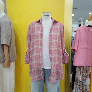 르피타 DP01 쉬폰체크셔츠 L252BSH853