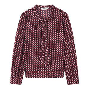 [베스띠벨리]체인패턴리본타이블라우스 BJBAI2415REP_DG