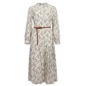 [샵앤]여성 간절기 플라워 벨티드 긴팔 원피스 SS-WDR-2874-아이