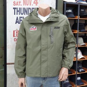 [지프]JO3TSU252 테잎 장식 후드 2023년 카키 점퍼_SC