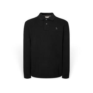 [헤지스] 남성 피케 폴로 긴팔티셔츠 HZTS5D431BK