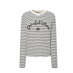 질스튜어트뉴욕   25FW  스트라이프 면 긴팔티셔츠 JSTS5D200BK