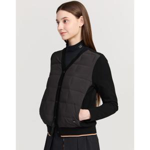 닥스 골프 여성 25FW ONLINE EXCLUSIVE 블랙 다운 하이브리드 니트 가디건 DNSW5D920BK