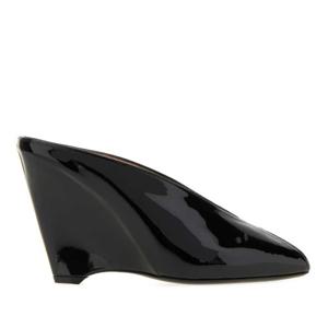 페라가모 블랙 가죽 알리시아 웨지 뮬 01K874787572 NERBISNER