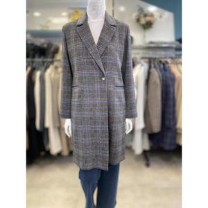 안지크 세이브존07 체크 원버튼 코트 AG4-JK511-0