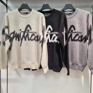 리트머스 HC34 남녀공용 빅 워딩 자카드  풀오버 LP9SU936