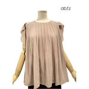 [에이비에프지]라운든게 주름 디테일 반팔 블라우스 APZ3NB36H