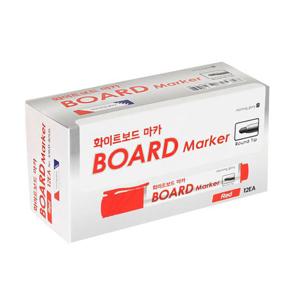 모닝글로리 화이트보드 마카 12개 적색