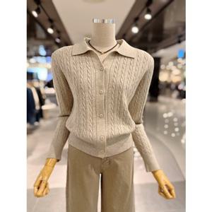 ab.fz 모던 꽈배기 카라넥 니트 가디건 (ABXZ4HY36J) US