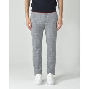 헤지스 골프 25FW 그레이 남성 가을 체크 슬림핏 팬츠 HUPA5C612G1