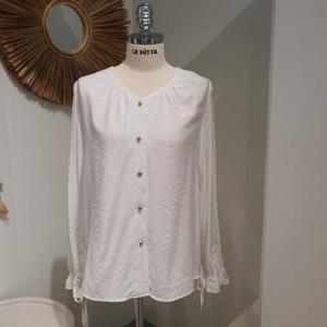 르피타 HC06 콩단추 블라우스(화이트) L253BBL954