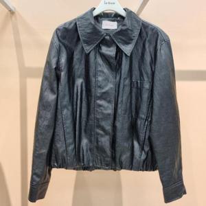 라티움 HC34 스텐카라 밑단밴딩 짧은 레더 페이크 가죽점퍼 T2553Jp07