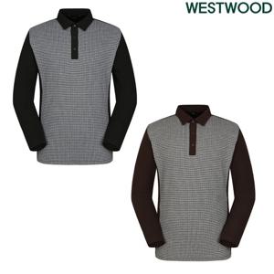 [웨스트우드]남성 가을 깅엄체크 폴로 티셔츠 WN3MCTP427
