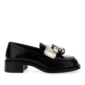 프라다 메탈 피어싱 브러시드 가죽 로퍼 1D981NFD035P39 F0002