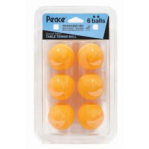 피스 탁구공 2성 주황6개입 생활용품 스포츠용품 탁구용품