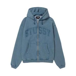 스투시 페이디드 그래픽 집 후드 워시드 네이비 118553