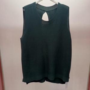 Destijl HC06 하프길이 옆트임 언발 부드럽고 깔끔한 뒤트임 라운드 니트조끼 베스트 D2533vt01G