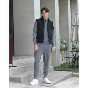 헤지스 골프 25FW 그레이 남성 니트 조거 팬츠 HUPA5D716G2