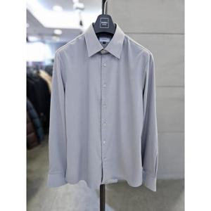 바쏘옴므 세이브존03 바쏘옴므 남자 셔츠 그레이 캐주얼 긴팔 무지 스판 남방 BSAGZ3TD35A