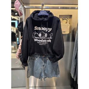 클라이드 엔 FPDTS972F 여성용 스누피 그래픽 후드 티셔츠