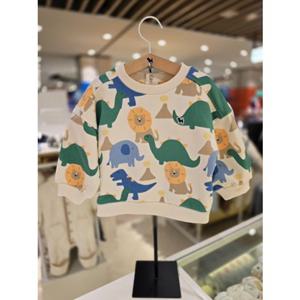 [블루독베이비] 25 FW(크림) 올오버 정글 스웨트셔츠 (45C1433401)백일 돌 선물 조카 유아 아가옷 등원 티