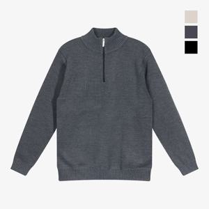 클라우스 남성 기모안감 골프 골지 집업 니트 KLFMTS4434_GY