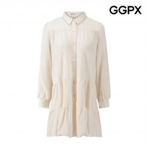 [GGPX] 카라넥 버튼 셔링 원피스 (GP9OP021F)