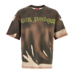 디젤 프린트 크루넥 코튼 티셔츠 A212300BKBY 7FMA