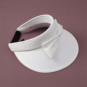 모던걸 리본 돌돌이 썬캡 그늘 여름 창 모자 화이트 생활용품