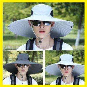 왕챙모자 남자 챙모자 아웃도어 햇빛가리개 등산 캠핑 사파리 남성용 낚시 등산 남자