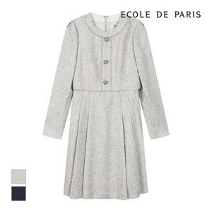 [에꼴드파리]MARIO라운드넥 쓰리버튼 원피스_RB33WOCE34Z