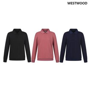 [웨스트우드] 여성 트위스트 누비지 카라 티셔츠 (3컬러) WP4WCTP428