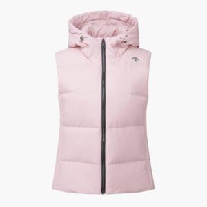 데상트골프베스트 GQC DP42WFDVO2-PIKG 여성 중량 후디 패딩 베스트 / SOFT PINK