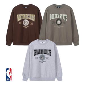 NBA 남녀공용 아치로고 오버핏 약기모 맨투맨 N254TS020P