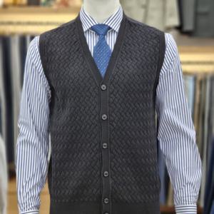 [크로커다일남성]앞판조직물 오픈 브이넥조끼CDAAAKV330199_SH