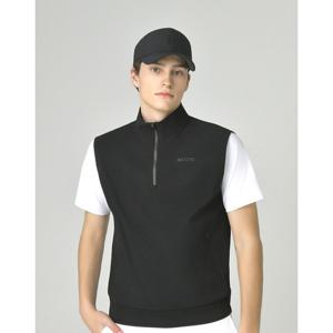 헤지스 골프 25FW 블랙 남성 쿼터집 베스트 HUJU5C612BK