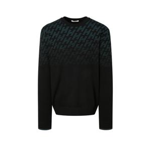 헤지스 골프 25FW 블랙 남성 H패턴 그라데이션 니트 HUSW5D718BK