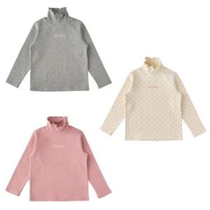 [블루독8-키즈] 택1 크림 하프폴라티셔츠 반목 골지 긴팔티 여아 두돌선물 초등학생 25C7533051