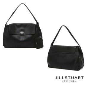 [질스튜어트][파우치포함] 블랙 가죽 오브 장식 숄더백 L JABA6E100BK
