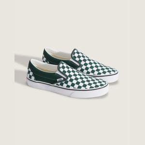 [반스] 클래식 슬립온 컬러 띠어리 체커보드 그린 VN000EACEME1