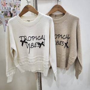 [무자크]리본 레터링 니트(MO8WKT25)_YS