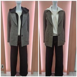 [수스]싱글 헤링본 후드탈착 자켓 S254BJKA54_US